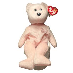 Ty Beanie Baby Pink Breast Cancer Bear CURE Born Oct 1 2003 Vintage